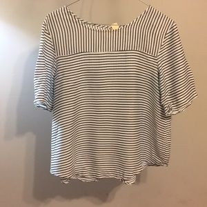 Blue and White Striped Shirt